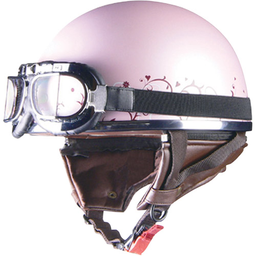 Street Alice QH-4 ハーフヘルメット ピンク×フラワー (QH-4) リード
