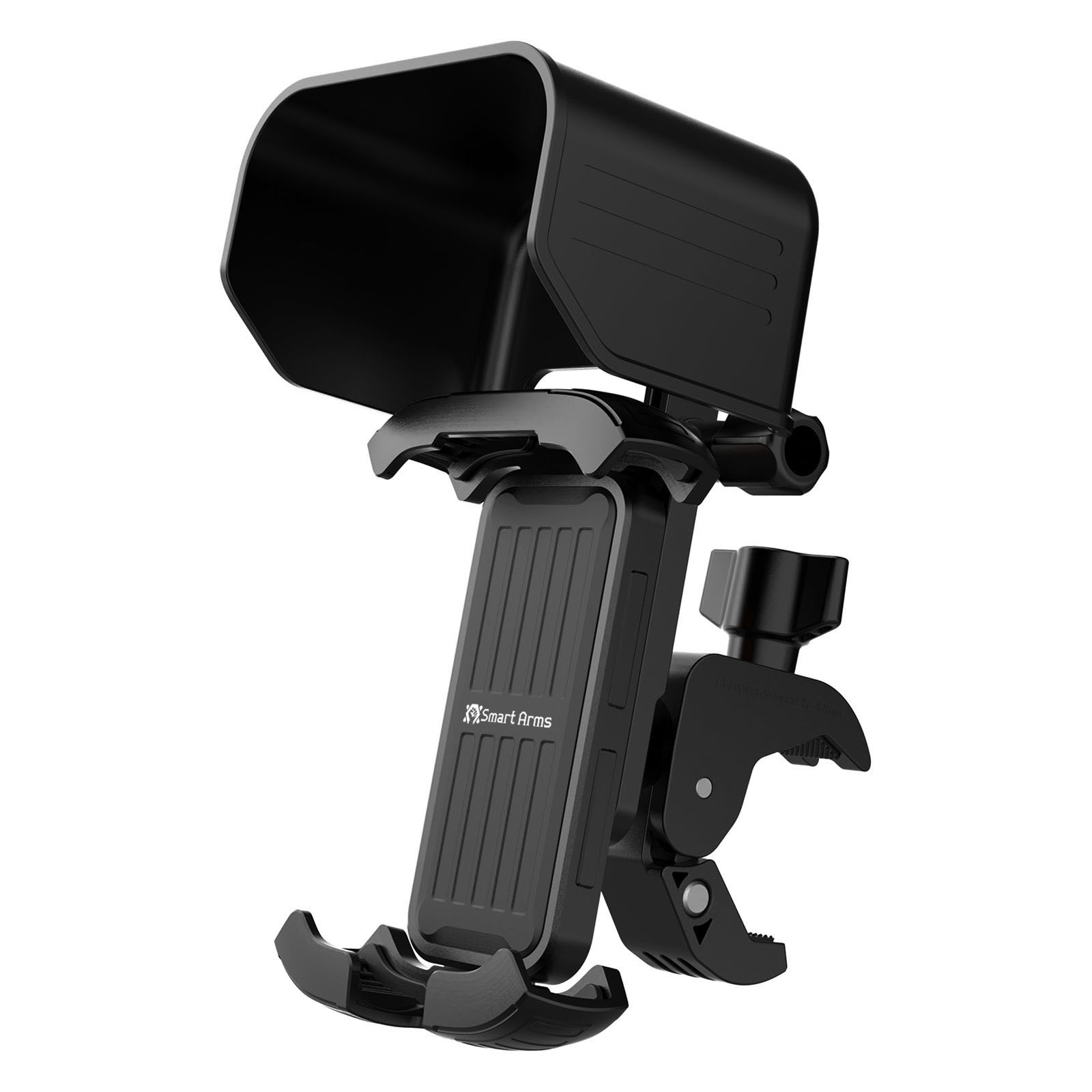 バイク用アーム式スマホホルダー サンバイザー付き